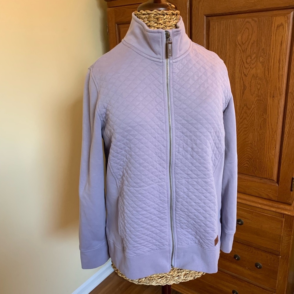 L.L. Bean quilted full zip sweatshirt